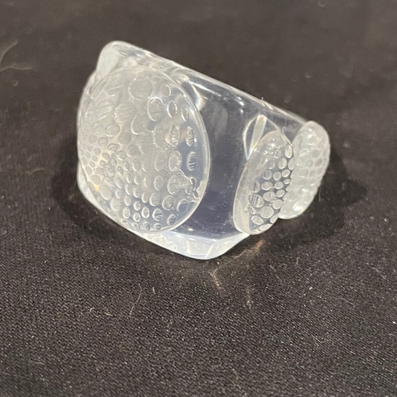 JEAN PAUL GAULTIER X La Manso The Ice Cube Ring clear recycled plastic NWT - Picture 2 of 7
